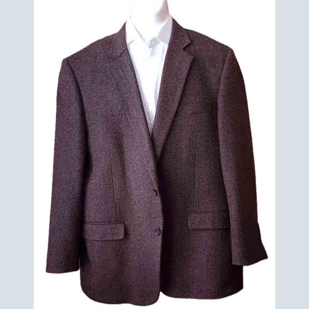 Brooks Brothers Blazer Herringbone Lanificio Di Pray Italy Wool Cashmere 46r